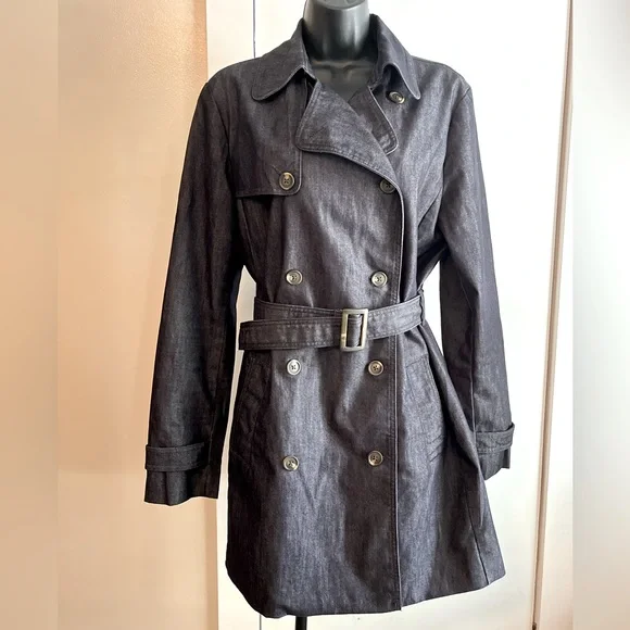 Gap denim trench coat jacket - Picture 3 of 6